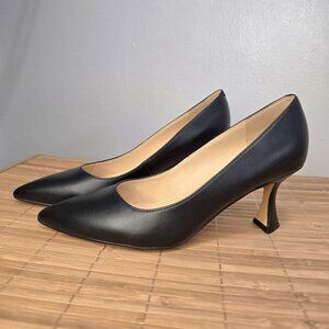 Nine West Black Pointed Toe Kitten Heel Pumps